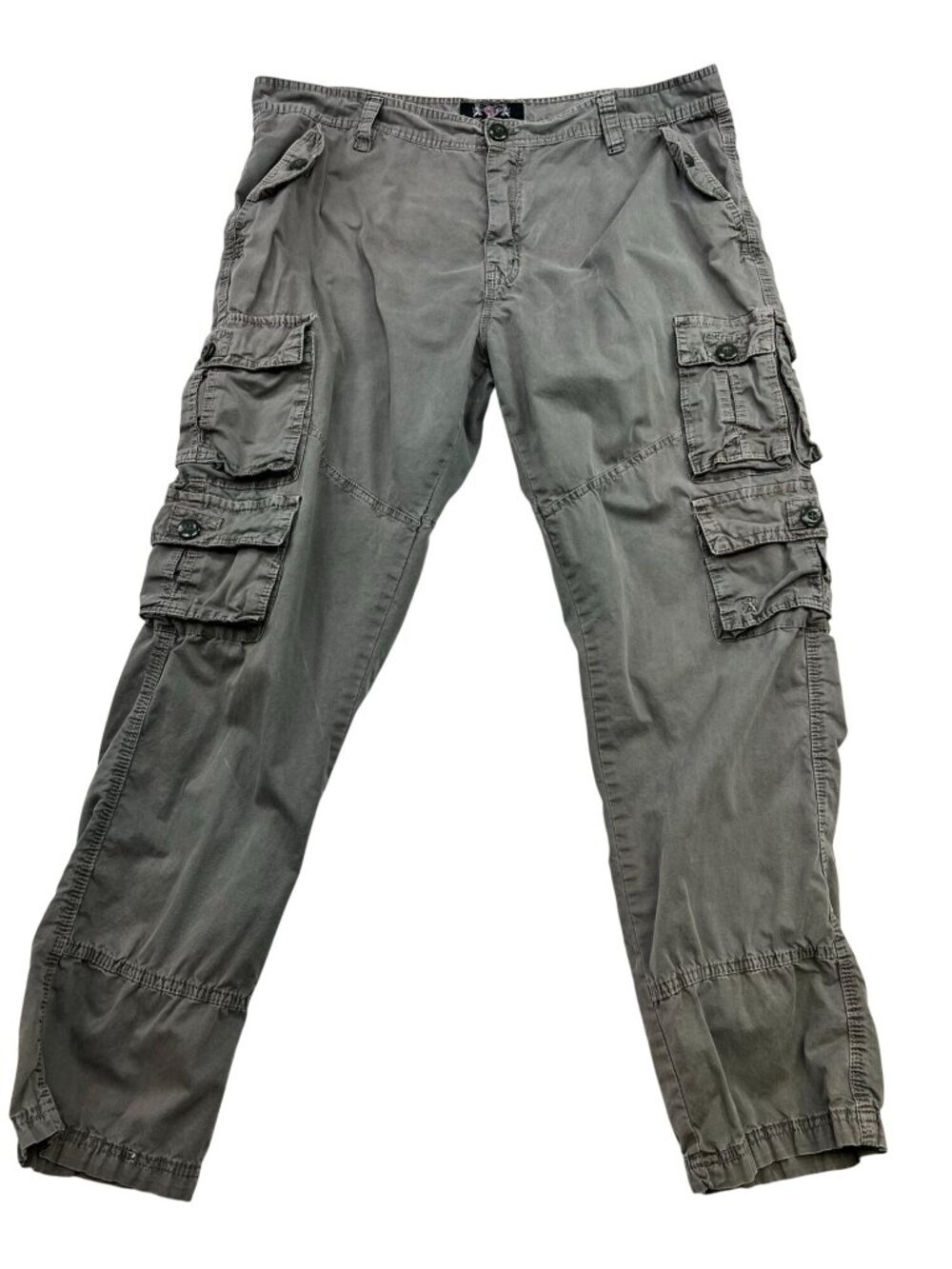 Mens Hiking Outdoor Utility Straight Leg Cargo Pants Size 40x32 Gray Khaki